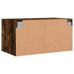 Armoires murales et portes vitrées 2pcs chêne fumé 68,5x37x35cm – Image 7
