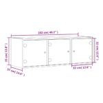 Armoire murale avec portes en verre chêne fumé 102x37x35 cm – Image 11