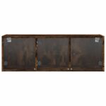 Armoire murale avec portes en verre chêne fumé 102x37x35 cm – Image 4