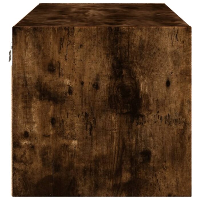 Armoire murale avec portes en verre chêne fumé 102x37x35 cm – Image 5