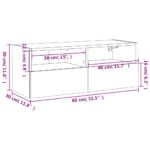 Meuble TV mural chêne sonoma 80x30x30 cm bois d'ingénierie – Image 12