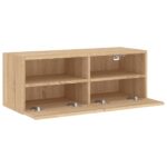 Meuble TV mural chêne sonoma 80x30x30 cm bois d'ingénierie – Image 5