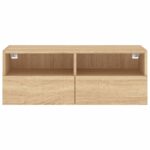 Meuble TV mural chêne sonoma 80x30x30 cm bois d'ingénierie – Image 6