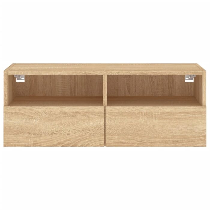 Meuble TV mural chêne sonoma 80x30x30 cm bois d'ingénierie – Image 6