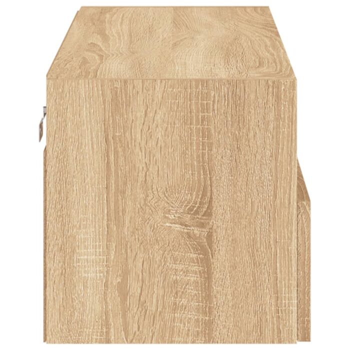 Meuble TV mural chêne sonoma 80x30x30 cm bois d'ingénierie – Image 7