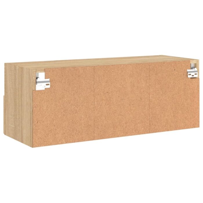 Meuble TV mural chêne sonoma 80x30x30 cm bois d'ingénierie – Image 8