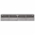 Meubles TV muraux 2pcs sonoma gris 80x30x30cm bois d'ingénierie – Image 6