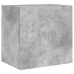 Meuble TV mural gris béton 40,5x30x40 cm bois d'ingénierie – Image 4
