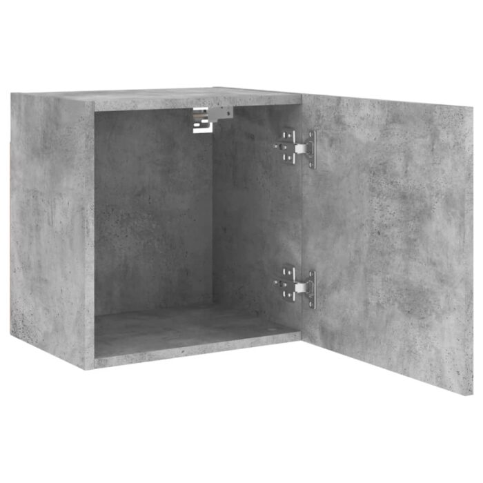 Meuble TV mural gris béton 40,5x30x40 cm bois d'ingénierie – Image 5