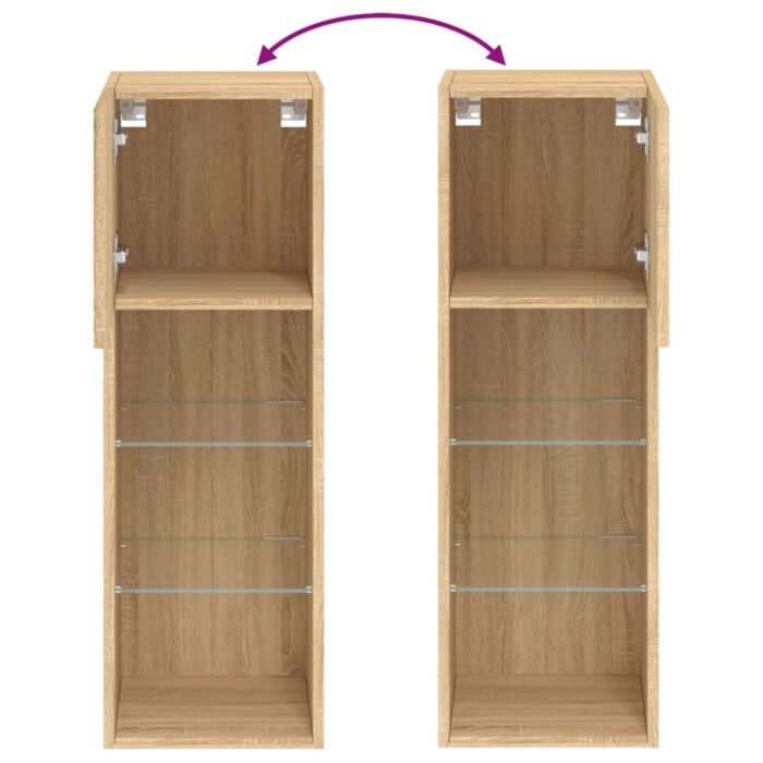 837005_10.jpg Meuble TV avec lumières LED chêne sonoma 30,5x30x90 cm – Image 10