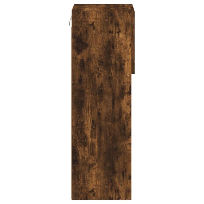 Meubles TV avec lumières LED 2 pcs chêne fumé 30,5x30x90 cm – Image 8