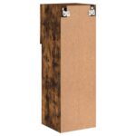 Meubles TV avec lumières LED 2 pcs chêne fumé 30,5x30x90 cm – Image 9