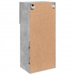 Meubles TV avec lumières LED 2 pcs gris béton 40,5x30x90 cm – Image 9