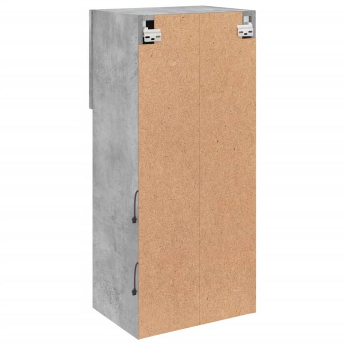 Meubles TV avec lumières LED 2 pcs gris béton 40,5x30x90 cm – Image 9