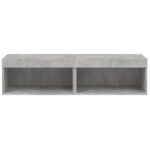 Meubles TV avec lumières LED 2 pcs gris béton 60x30x30 cm – Image 6