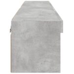Meubles TV avec lumières LED 2 pcs gris béton 60x30x30 cm – Image 7