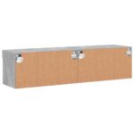 Meubles TV avec lumières LED 2 pcs gris béton 60x30x30 cm – Image 8