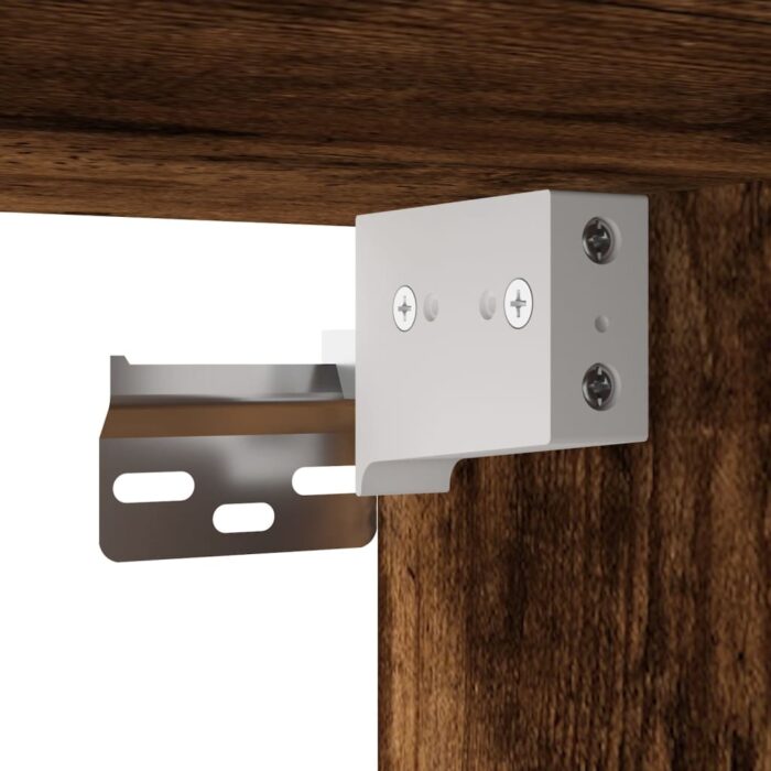 Meubles TV avec lumières LED 2 pcs chêne fumé 60x30x30 cm – Image 10