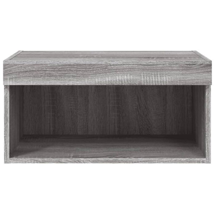 Meuble TV avec lumières LED sonoma gris 60x30x30 cm – Image 6