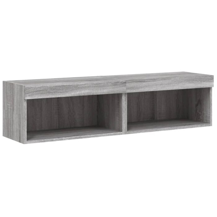 Meubles TV avec lumières LED 2 pcs sonoma gris 60x30x30 cm – Image 5