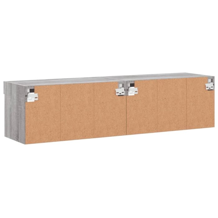 Meubles TV avec lumières LED 2 pcs sonoma gris 60x30x30 cm – Image 8