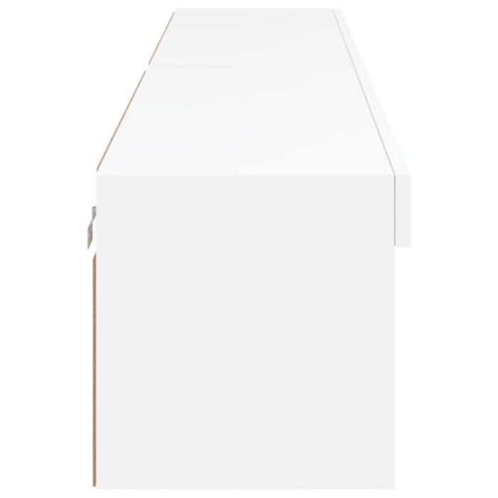 Meubles TV avec lumières LED 2 pcs blanc 100x30x30 cm – Image 7