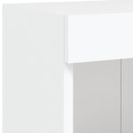Meubles TV avec lumières LED 2 pcs blanc 100x30x30 cm – Image 9