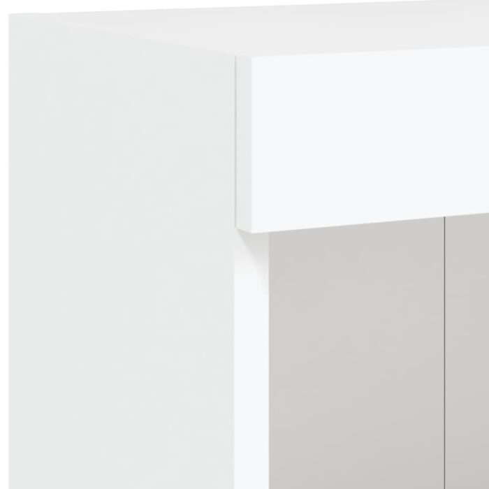 Meubles TV avec lumières LED 2 pcs blanc 100x30x30 cm – Image 9