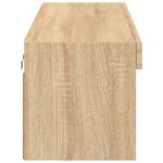 Meuble TV avec lumières LED chêne sonoma 100x30x30 cm – Image 9