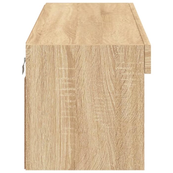 Meuble TV avec lumières LED chêne sonoma 100x30x30 cm – Image 9