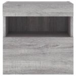 Meuble TV mural avec lumières LED sonoma gris 40x30x40 cm – Image 7