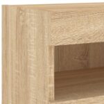 Meuble TV mural avec lumières LED chêne sonoma 80x30x40 cm – Image 10