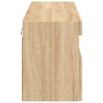Meuble TV mural avec lumières LED chêne sonoma 100x30x40 cm – Image 8