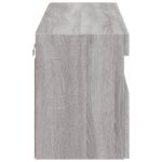 Meuble TV mural avec lumières LED sonoma gris 100x30x40 cm – Image 8