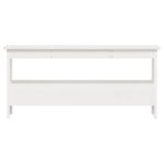 Banc d'entrée blanc 100x28x45 cm bois de pin massif – Image 2