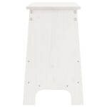 Banc d'entrée blanc 100x28x45 cm bois de pin massif – Image 3