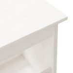 Banc d'entrée blanc 100x28x45 cm bois de pin massif – Image 4