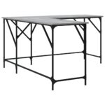 Bureau sonoma gris 149x149x75 cm bois d'ingénierie – Image 4