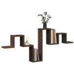 Étagère murale chêne marron 104,5x10x43 cm bois d'ingénierie – Image 2