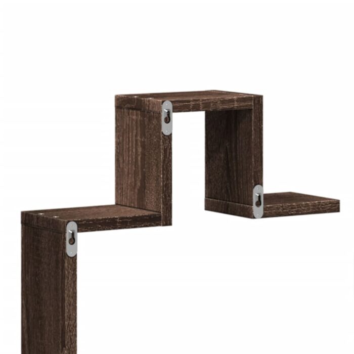 Étagère murale chêne marron 104,5x10x43 cm bois d'ingénierie – Image 6