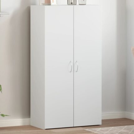 Armoire de classement blanc 60x32x115 cm bois d'ingénierie