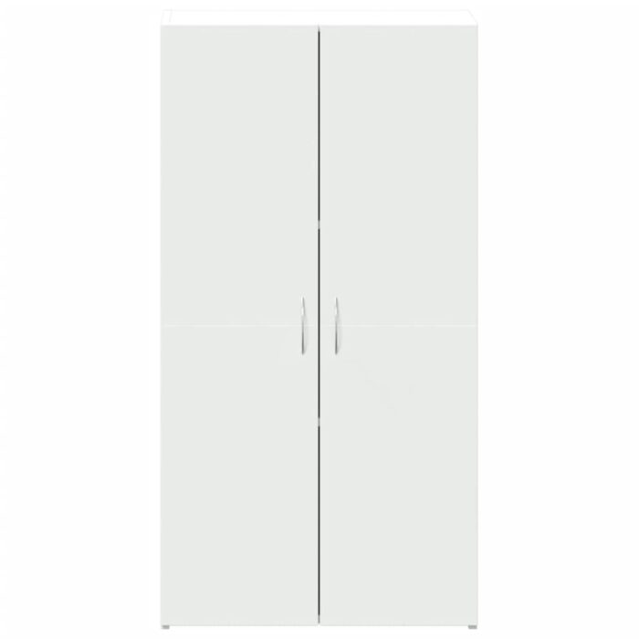 Armoire de classement blanc 60x32x115 cm bois d'ingénierie – Image 2