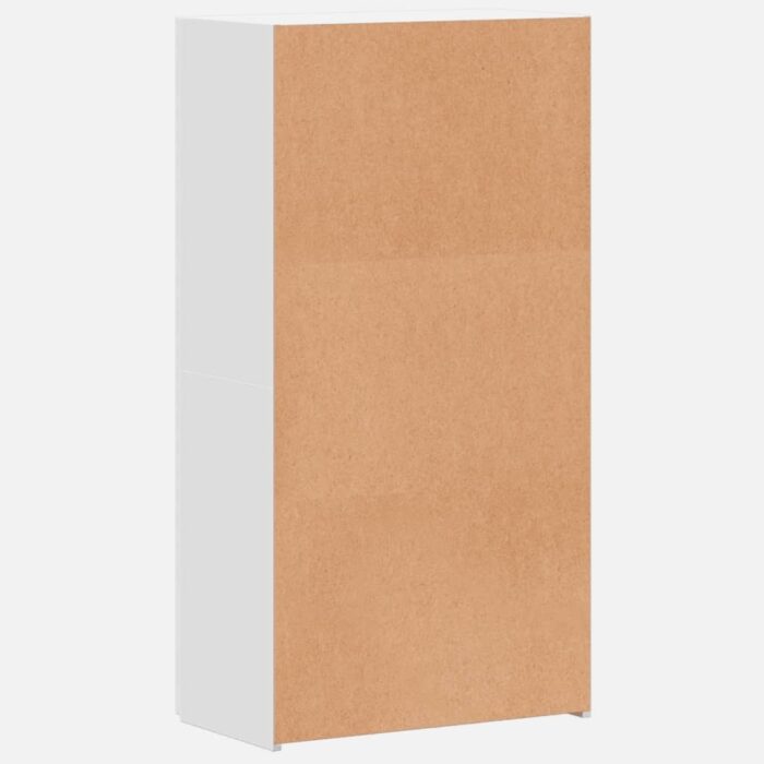 Armoire de classement blanc 60x32x115 cm bois d'ingénierie – Image 4