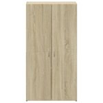 Armoire de classement chêne sonoma 60x32x115 cm bois ingénierie – Image 2