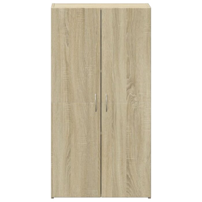 Armoire de classement chêne sonoma 60x32x115 cm bois ingénierie – Image 2