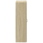 Armoire de classement chêne sonoma 60x32x115 cm bois ingénierie – Image 3