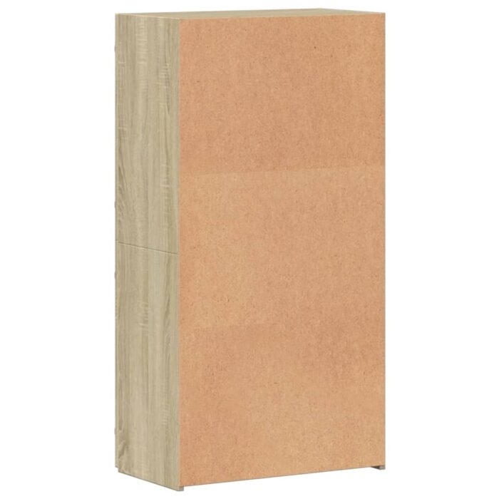 Armoire de classement chêne sonoma 60x32x115 cm bois ingénierie – Image 4
