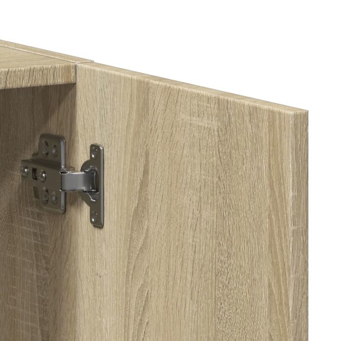 Armoire de classement chêne sonoma 60x32x115 cm bois ingénierie – Image 6