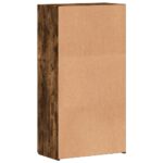 Armoire de classement chêne fumé 60x32x115 cm bois d'ingénierie – Image 4