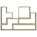 Étagère murale chêne sonoma 96x12x64 cm bois d’ingénierie – Image 3